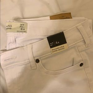 Abercrombie skinny jeans white